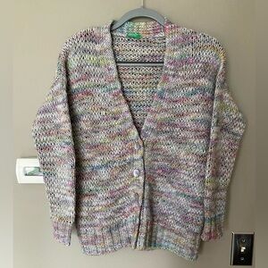 UNITED COLORS OF BENETTON Multicolor Knit Cardigan Sweater Size XS